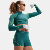 HeatGearĀ® Elite Women's Crop Mock Long Sleeve