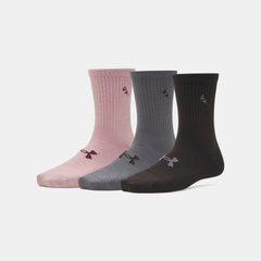 UA Essential Women's 3-Pack Mid Crew Socks