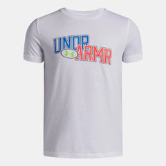 UA Overlay Wordmark Boys' Short Sleeve