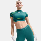 HeatGearĀ® Elite Women's Crop Mock Short Sleeve
