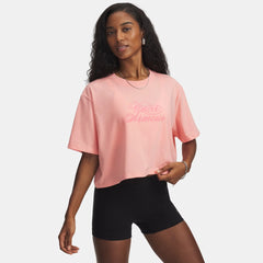 UA Script Heart Women's Crop Short Sleeve