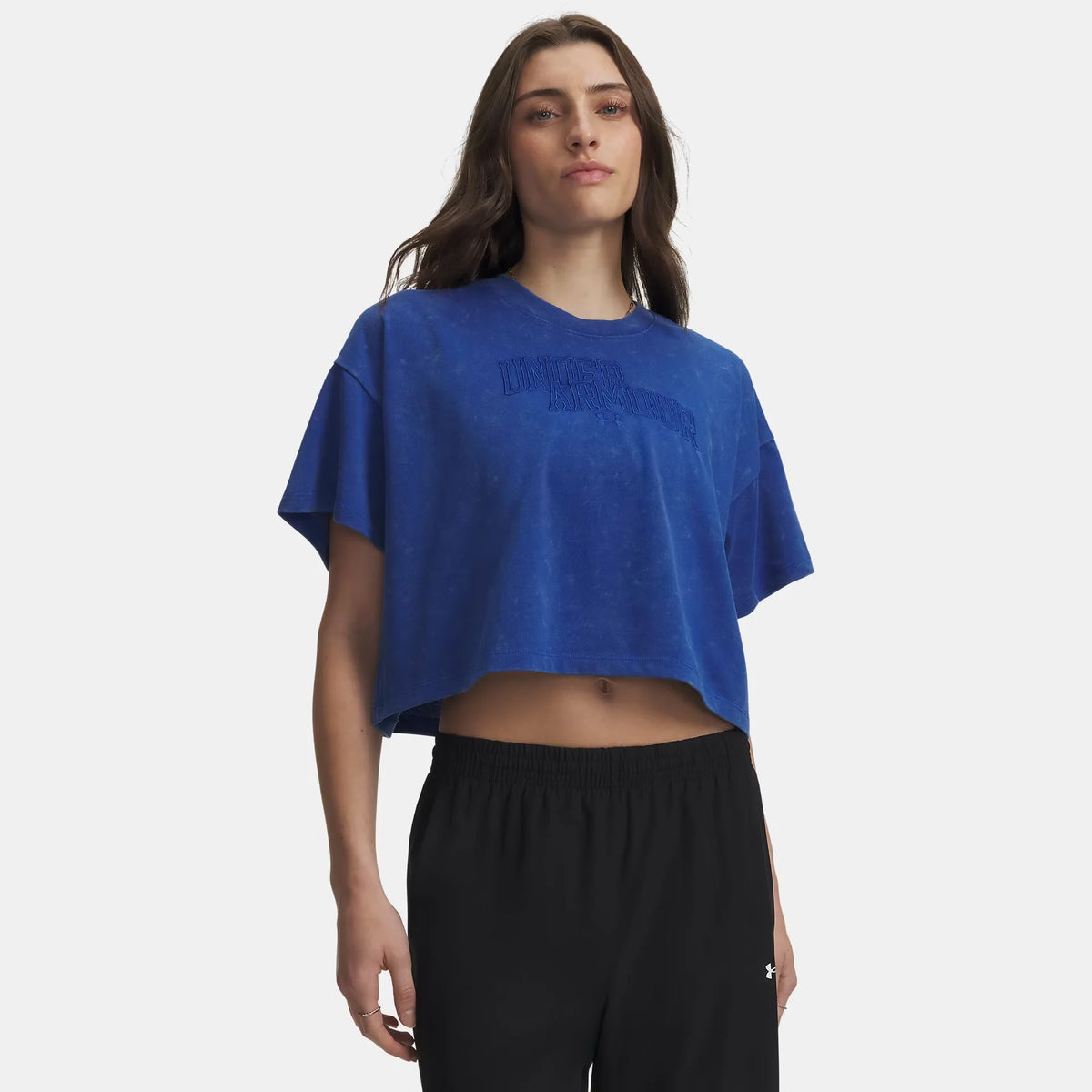 UA Wash Graphic Crop Heavyweight Women's Short Sleeve
