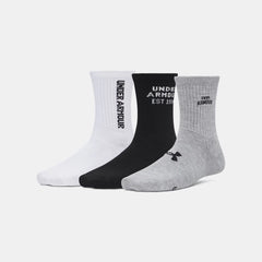 UA Essential Women's 3-Pack Mid Crew Socks