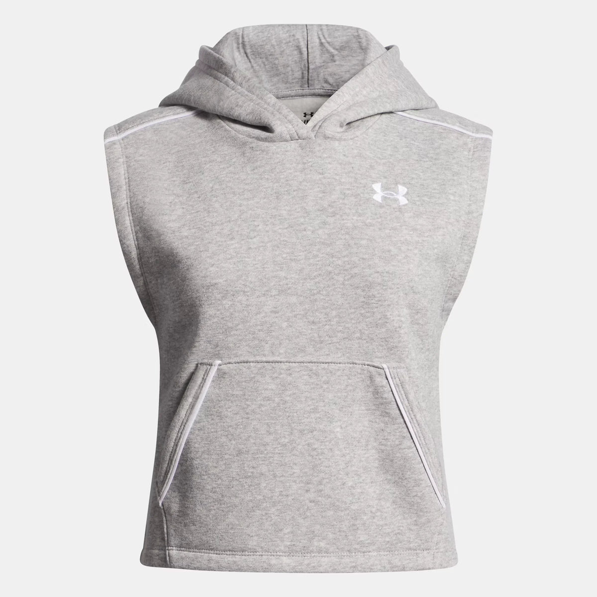 UA Rival Fleece Piped Girls' Sleeveless Hoodie