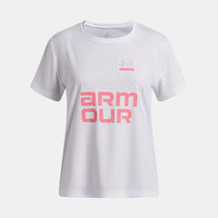 UA Tech™ Split Wordmark Girls' Short Sleeve