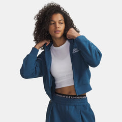 UA Rival Fleece Script Women's Cropped Full Zip