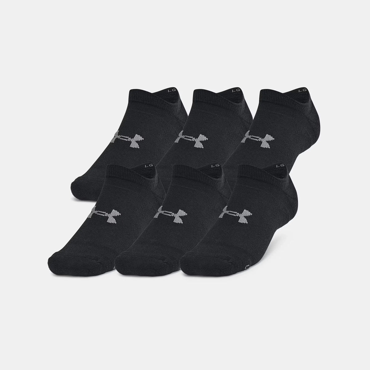 UA Essential Cushion Unisex 6-Pack No Show Socks