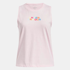 UA Rainbow Wordmark Girls' Tank