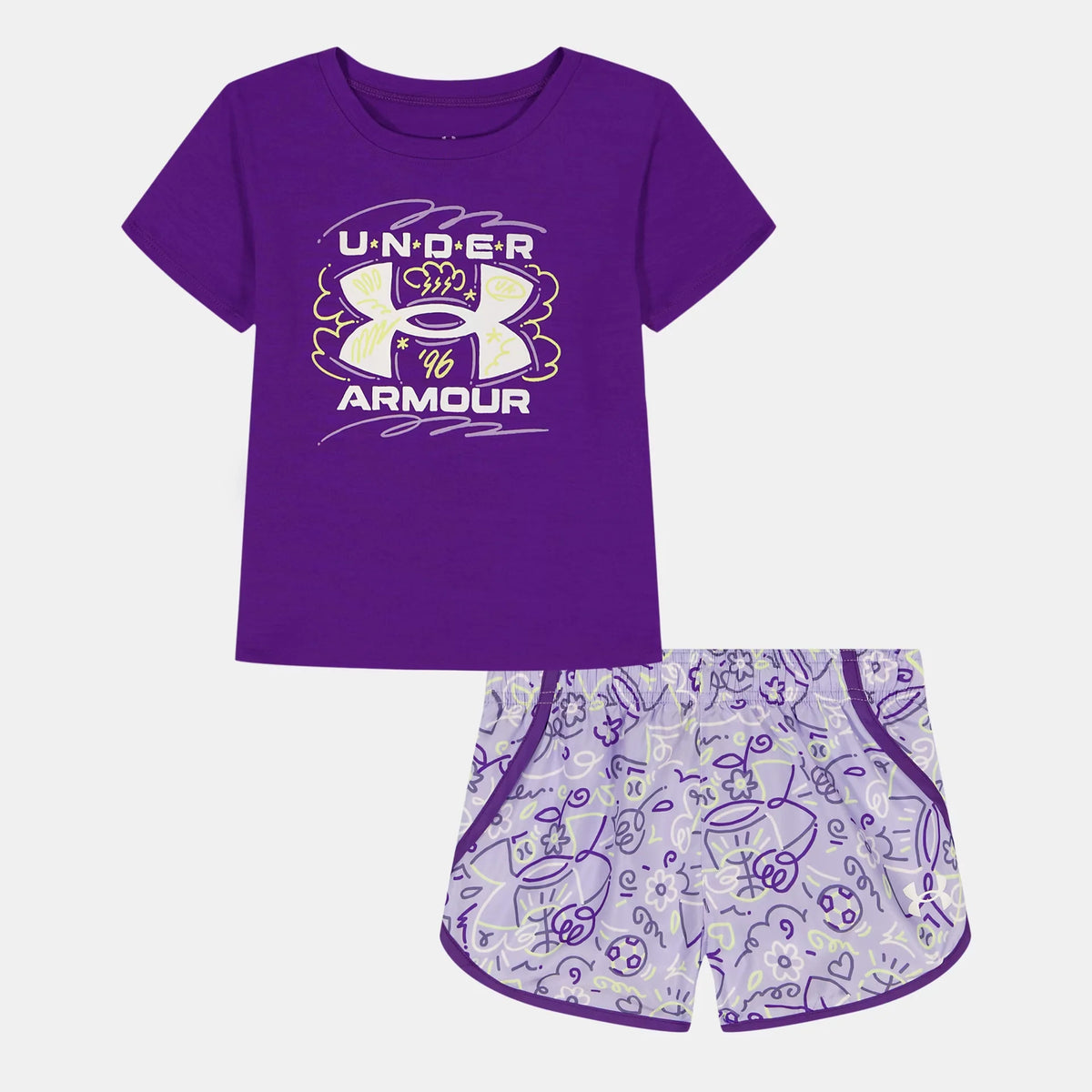 UA Printed Woven Little Girls' Shorts Set