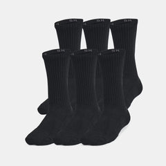 UA Training Cotton Kids' 6-Pack Crew Socks