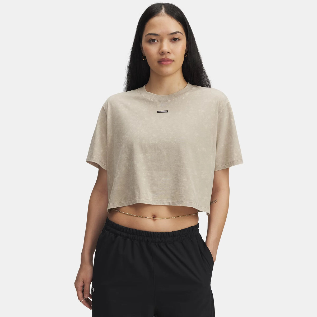 UA Wash Logo Women's Boxy Crop Short Sleeve