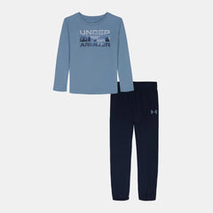UA Stacked Logo Little Boys' Long Sleeve & Joggers Set
