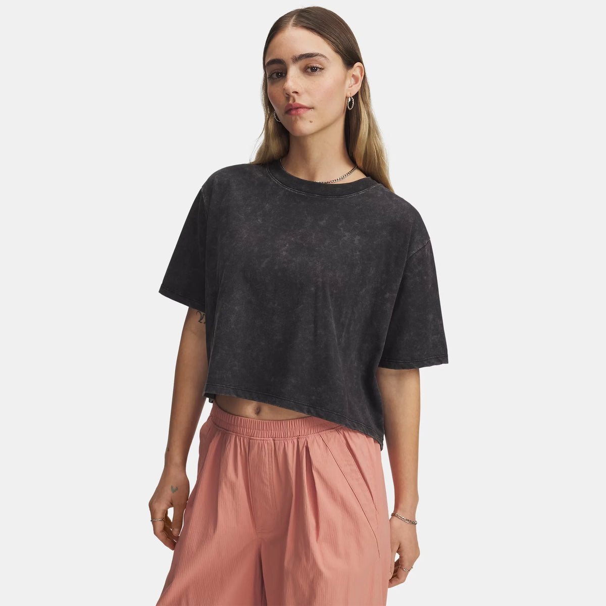 UA Boxy Crop Wash Women's Short Sleeve