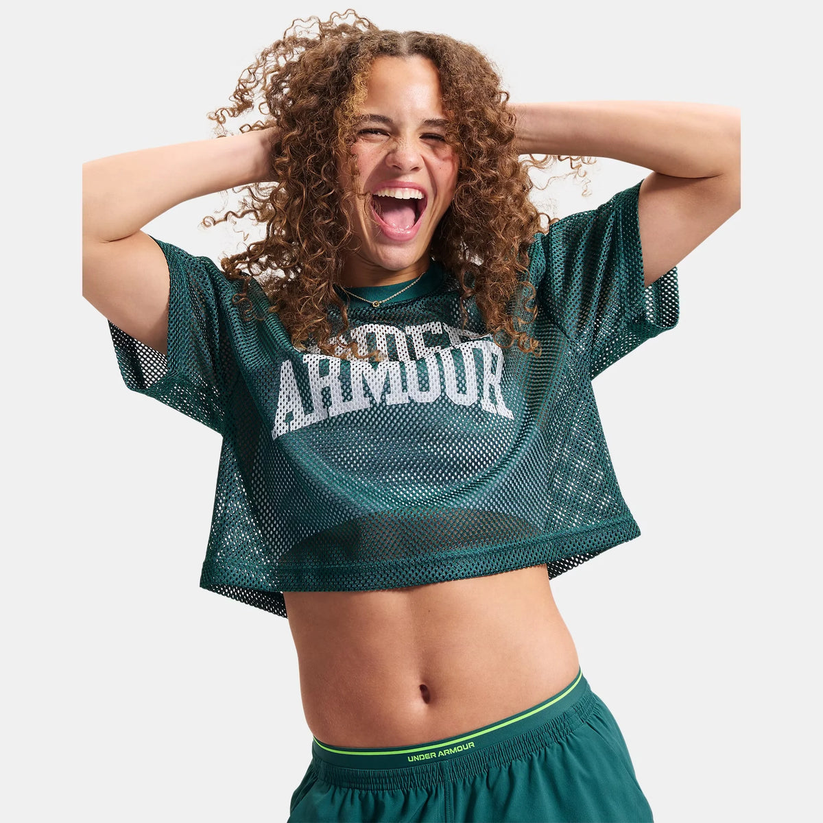 UA Football Mesh Women's Crop T-Shirt