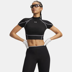HeatGear® Elite Women's Crop Mock Short Sleeve