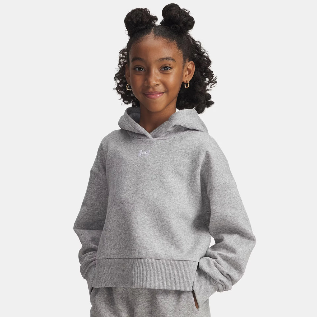 UA Rival Fleece Girls' Crop Hoodie